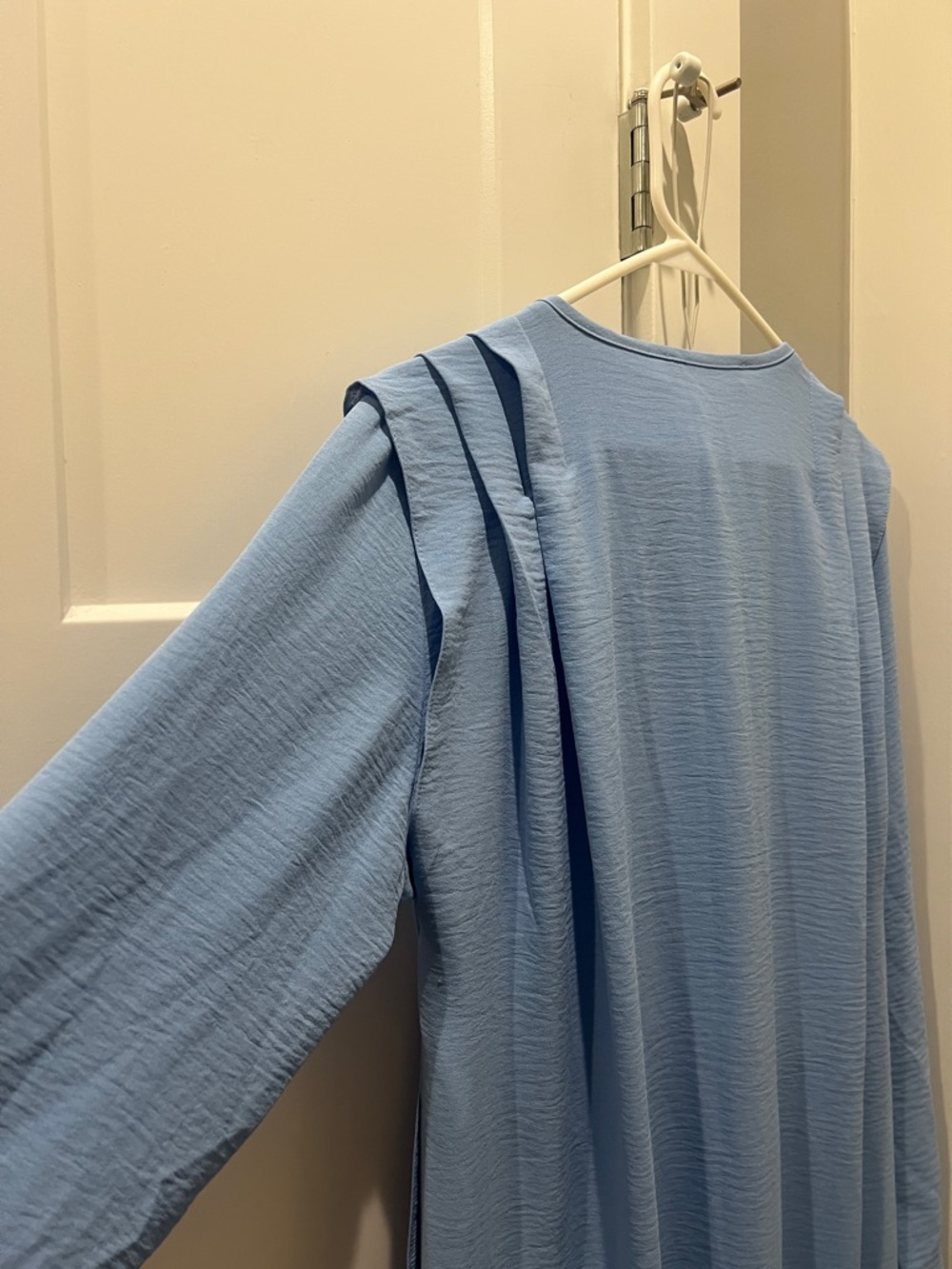 Refka Light Blue Abaya Jumpsuit with Cardigan - Picture 5 of 6